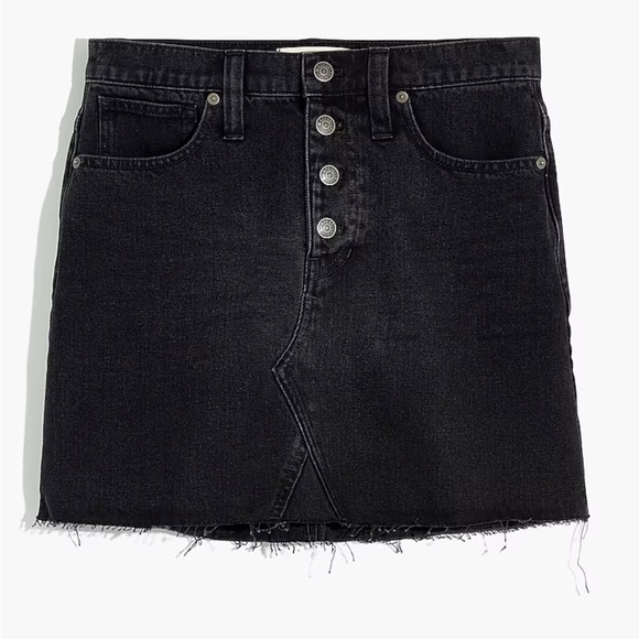 EUC Madewell Rigid Denim A-Line Mini Skirt in Lunar Wash (Size:26) - Picture 1 of 8